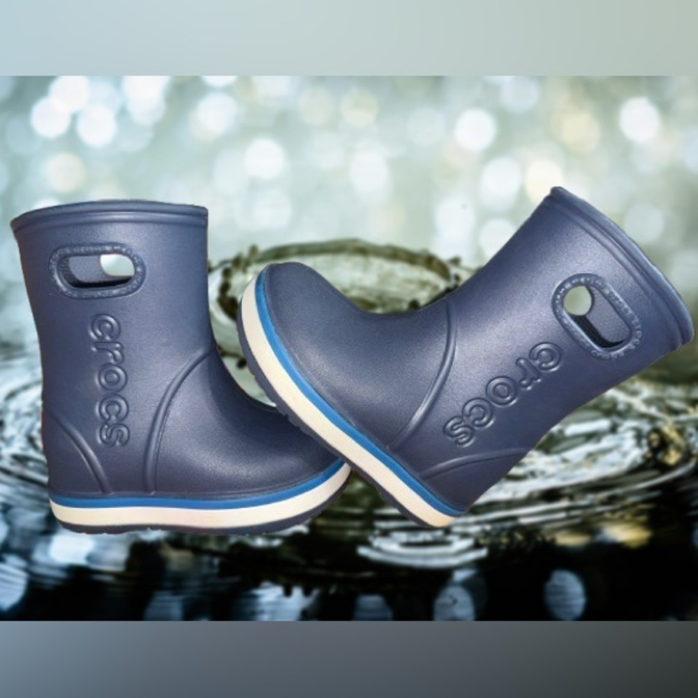 Kids’ Crocs crocband rain boots sz C7